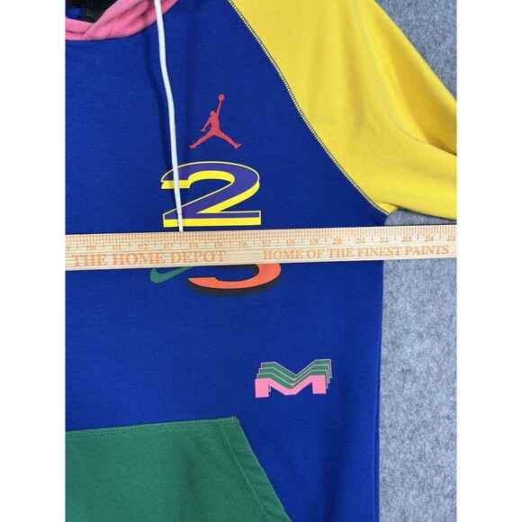 Nike Air Jordan Hoodie Men's Large Colorblock Sweatshirt CV7967-495 - Picture 10 of 13